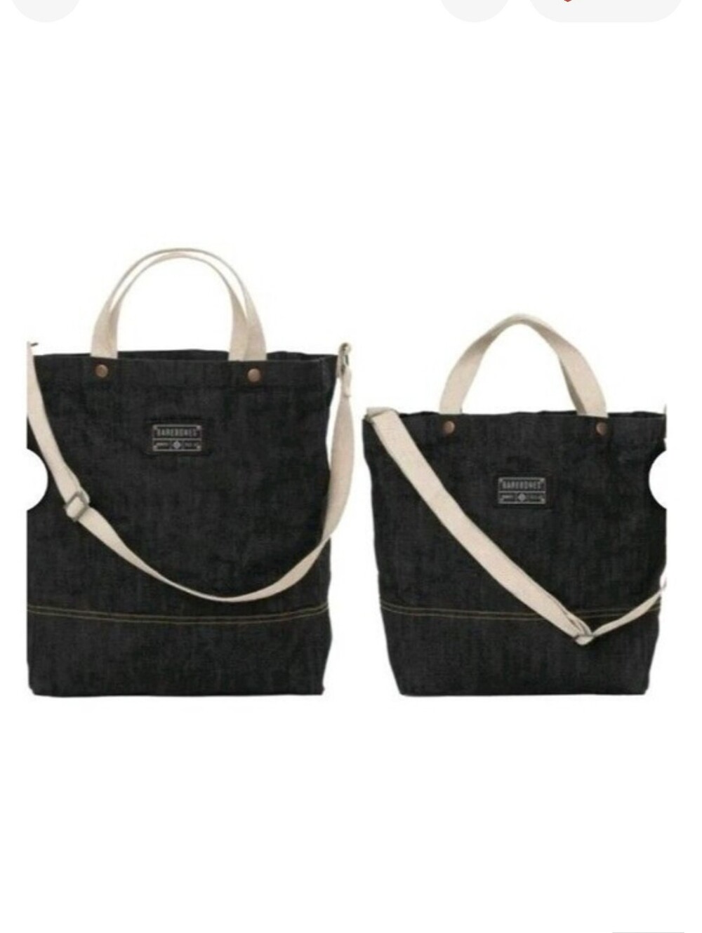 Barebones Neelum Tote Bag 2-Piece Set Denim Authentic New With Tag - Picture 1 of 7